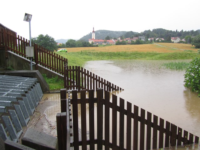 Rückhaltebecken am Gabriachbach in Andritz. Starkregenereignis am 14.06.2018 © Stadt Graz. Abteilung für Grünraum und Gewässer Rückhaltebecken am Gabriachbach in Andritz. Starkregenereignis am 14.06.2018 © Stadt Graz. Abteilung für Grünraum und Gewässer
