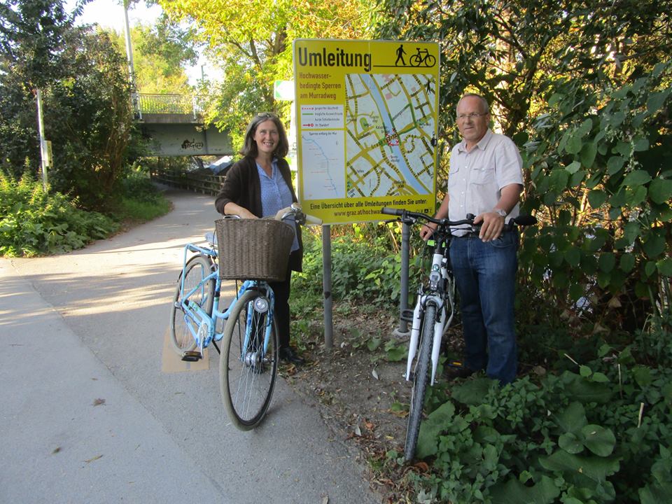 Stadträtin Kahr, Radverkehrsbeauftrageter Spinka © Stadt Graz/Wehap Stadträtin Kahr, Radverkehrsbeauftrageter Spinka © Stadt Graz/Wehap