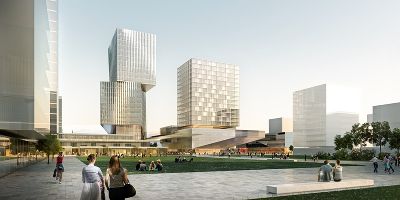 Diese imposante neue Skyline wird das Quartier 2 im neuen Stadtteilzentrum Reininghaus nach seiner Fertigstellung im Jahr 2022 bieten.