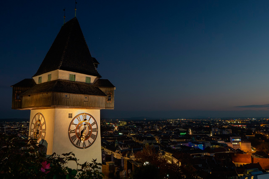 Das Wahrzeichen bei Nacht.