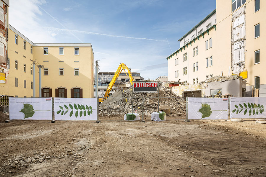 Marschallgasse: Hier wird bereits intensiv gebaut.