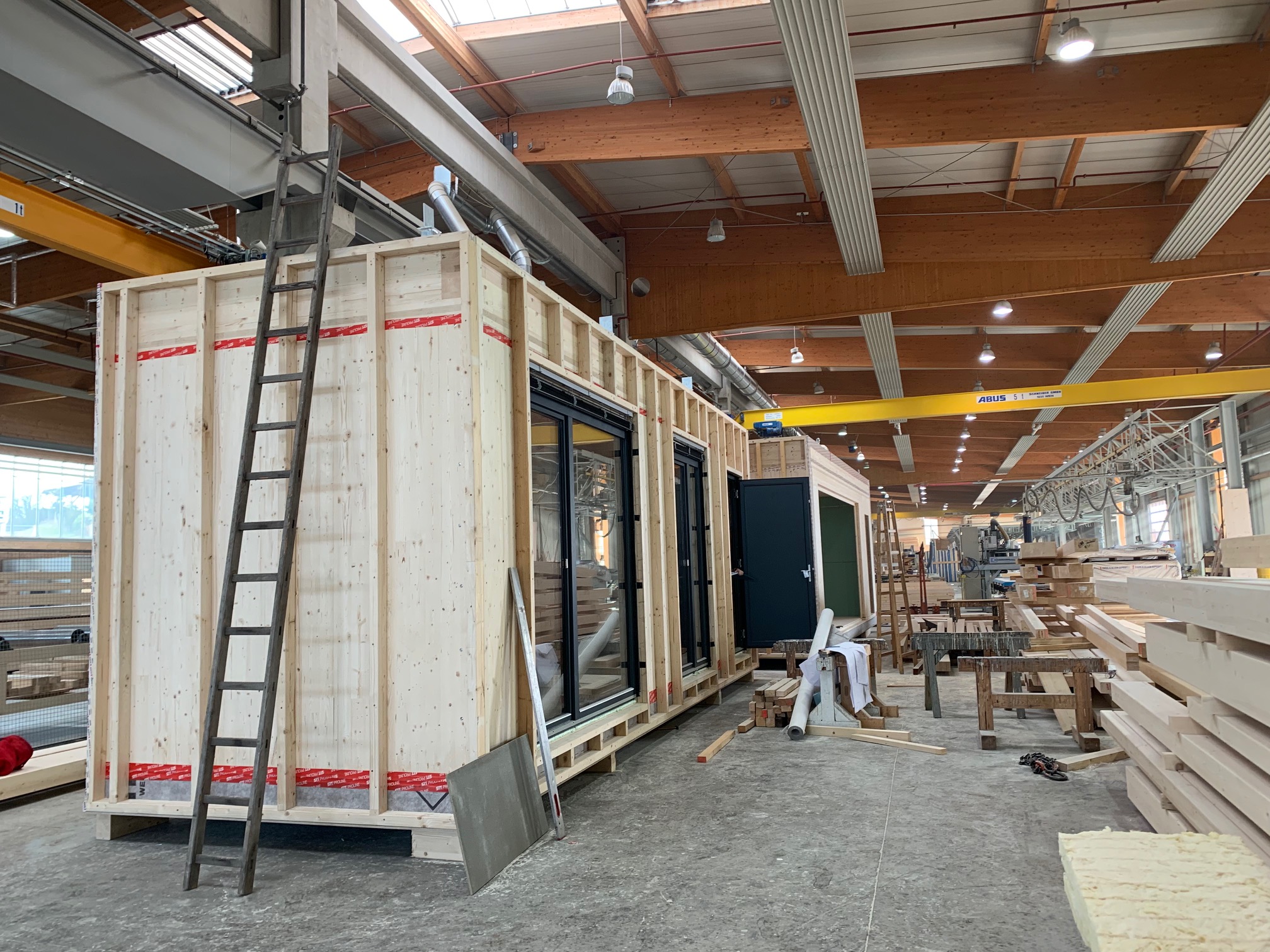 Errichtung der Box im Werk von Kulmer Holzbau © Stadt Graz Errichtung der Box im Werk von Kulmer Holzbau © Stadt Graz