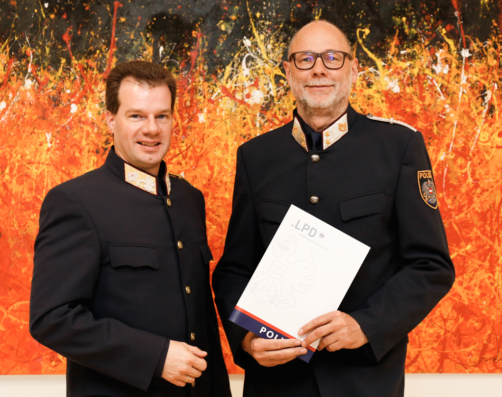 Landespolizeidirektor Gerald Ortner und ChefInsp Peter Herold © LPD Landespolizeidirektor Gerald Ortner und ChefInsp Peter Herold © LPD
