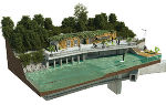 Der Stadtbalkon als Teil der Ufergestaltung. © weda 3D – the CGI company Der Stadtbalkon als Teil der Ufergestaltung. © weda 3D – the CGI company