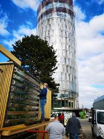 Bis zur letzten Sekunde vor der Eröffnung wurde an dem Projekt gegenüber des Science Tower noch geschraubt. © Stadt Graz/Stadtbaudirektion Bis zur letzten Sekunde vor der Eröffnung wurde an dem Projekt gegenüber des Science Tower noch geschraubt.
