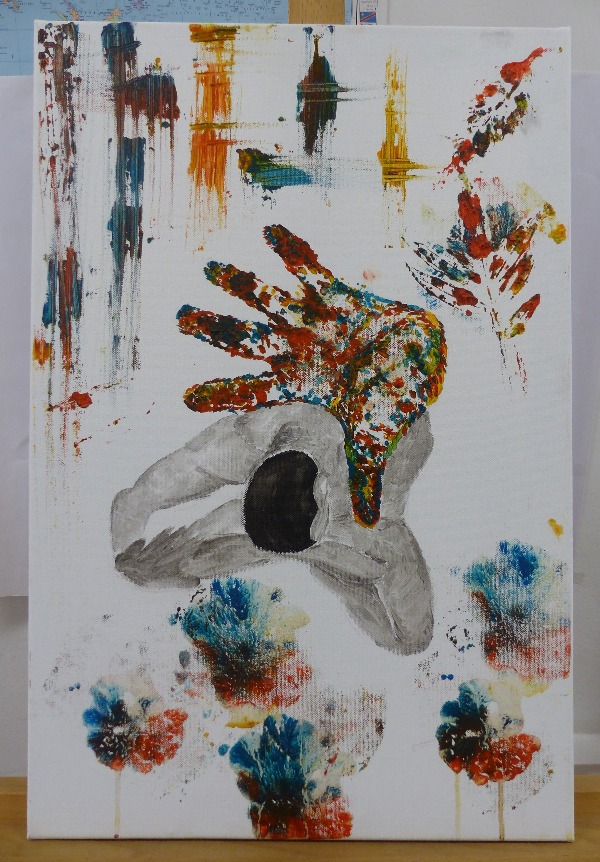 Die Kunstwerke der 8 KünstlerInnen aus dem Irak, Afghanistan, Syrien und den Philippinen der Ausstellung "Lass es uns zeigen" © Maryam Mohammadi, Habibeh Husseini und MigrantInnenbeirat Die Kunstwerke der 8 KünstlerInnen aus dem Irak, Afghanistan, Syrien und den Philippinen der Ausstellung "Lass es uns zeigen"