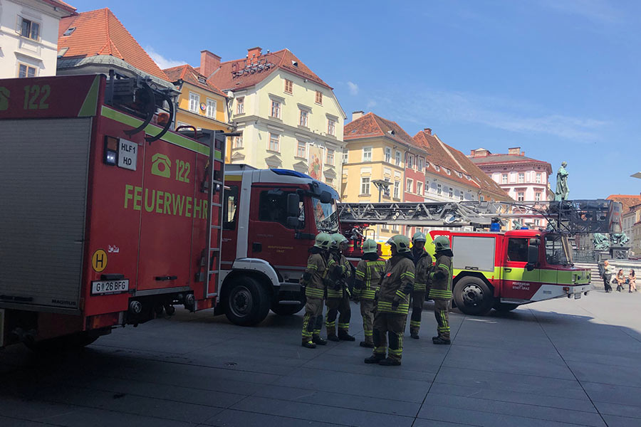 Brandanschlag im Grazer Rathaus