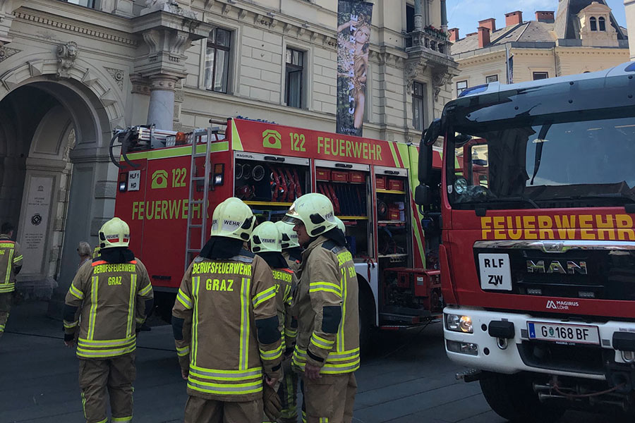 Brandanschlag im Grazer Rathaus