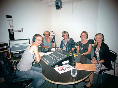 Ein Teil des Teams der Pflegedrehscheibe Graz zu Gast bei Radio Helsinki