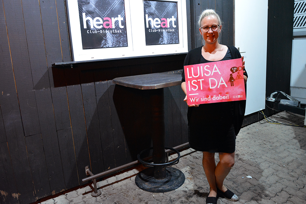 Ingrid Spes und die Discothek Heart nehmen bei der Aktion „Luisa ist da“ teil.