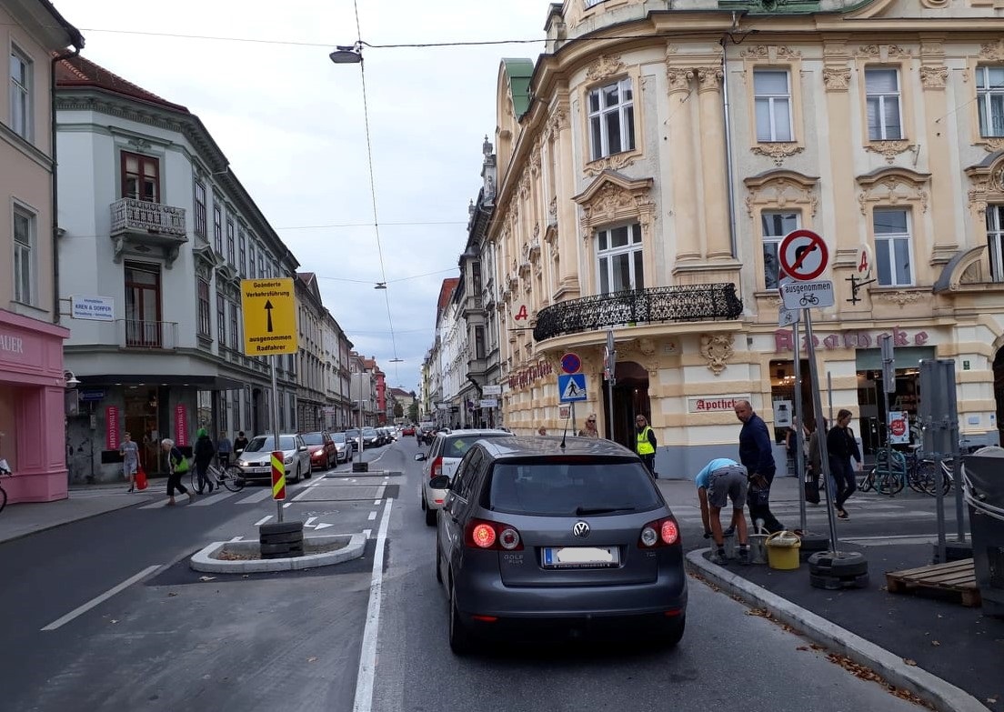 Kreuzung Mandellstraße - Schlögelgasse © Stadt Graz/Wehap Kreuzung Mandellstraße - Schlögelgasse © Stadt Graz/Wehap