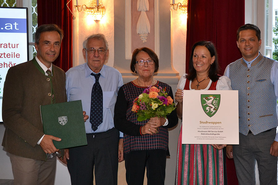 Verleihung des Grazer Stadtwappens an die Firma Hirschmann © KK Verleihung des Grazer Stadtwappens an die Firma Hirschmann © KK