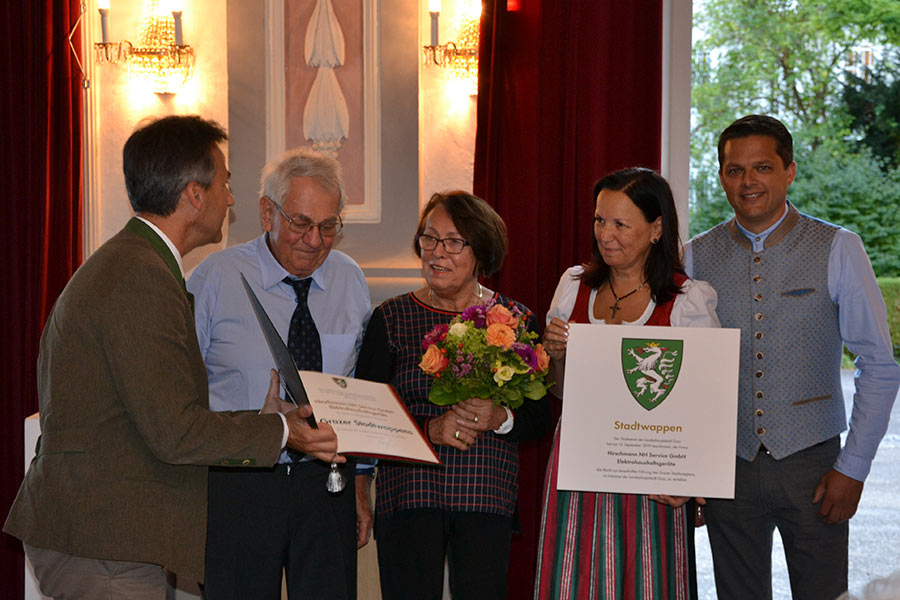 Verleihung des Grazer Stadtwappens an die Firma Hirschmann © KK Verleihung des Grazer Stadtwappens an die Firma Hirschmann © KK