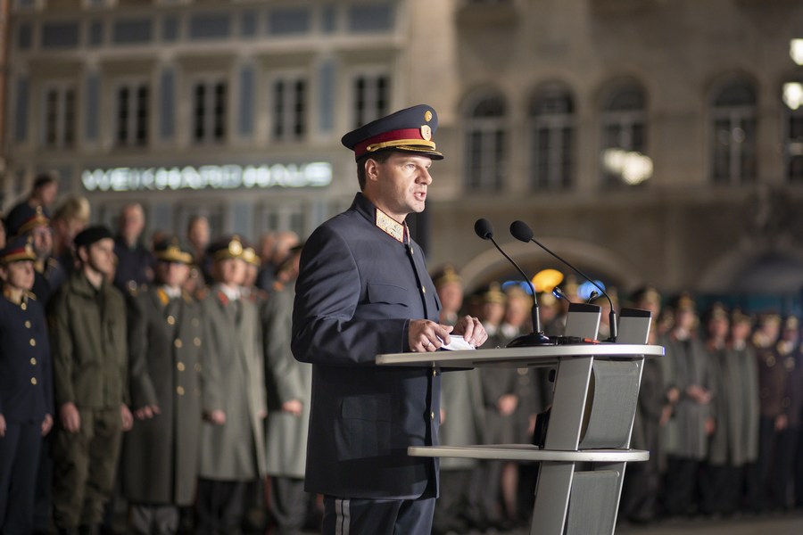 Der Landespolizeidirektor hält die Festrede. © Stadt Graz/Fischer Der Landespolizeidirektor hält die Festrede. © Stadt Graz/Fischer