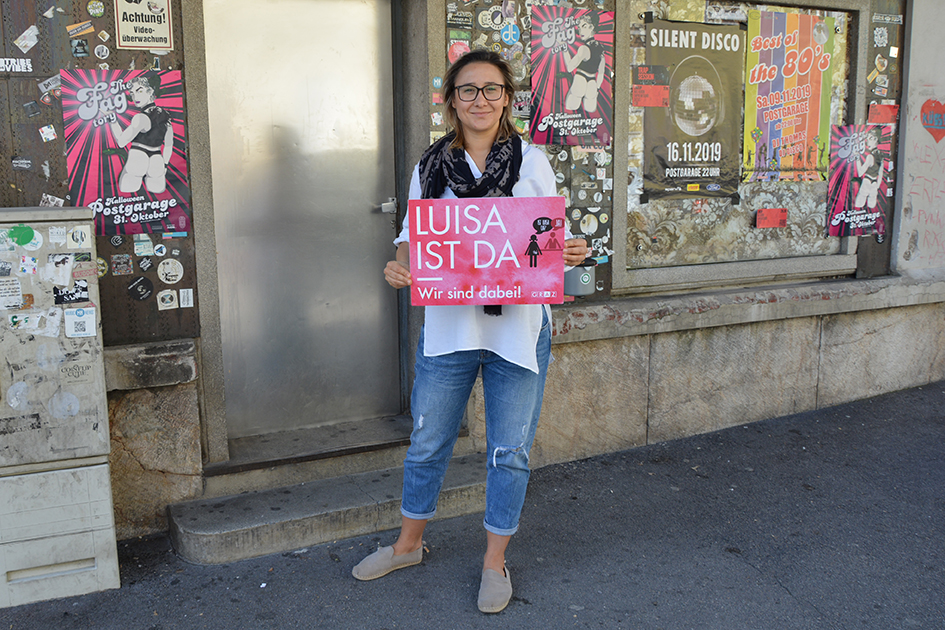 Vesna Lalos und die Postgarage machen bei der Aktion „Luisa ist da“ mit.