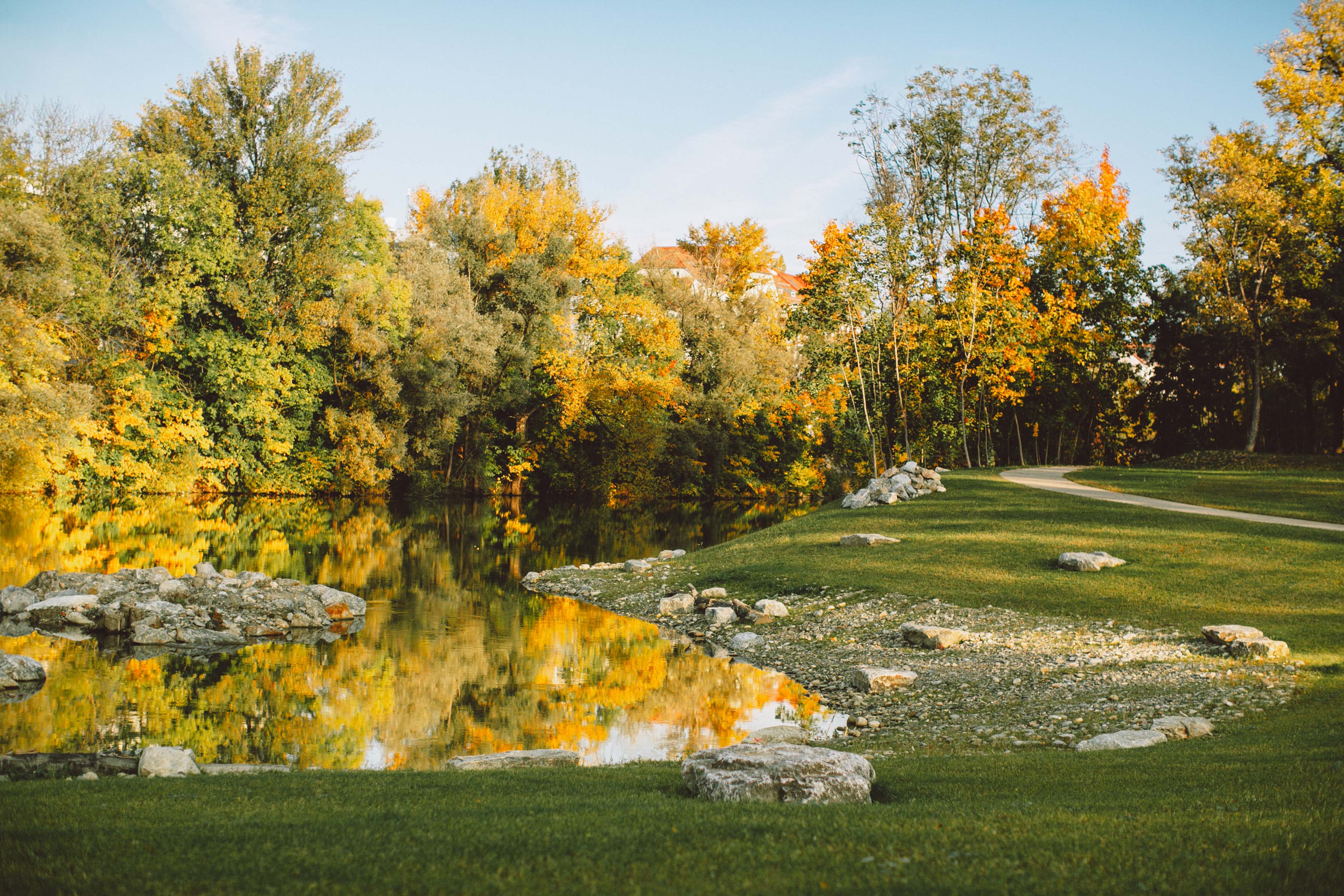 Die Augartenbucht im Herbst 2019