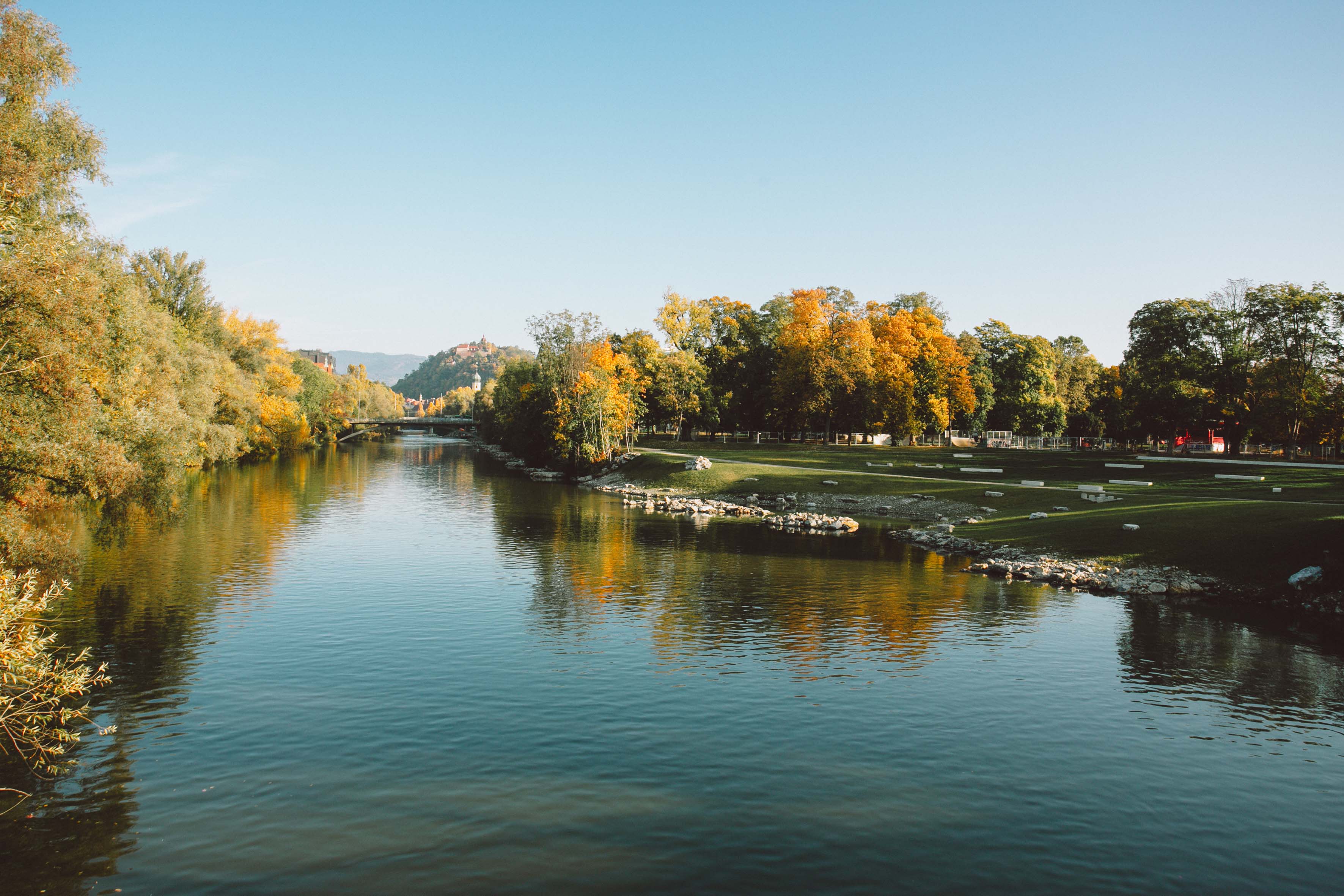 Die Augartenbucht im Herbst 2019