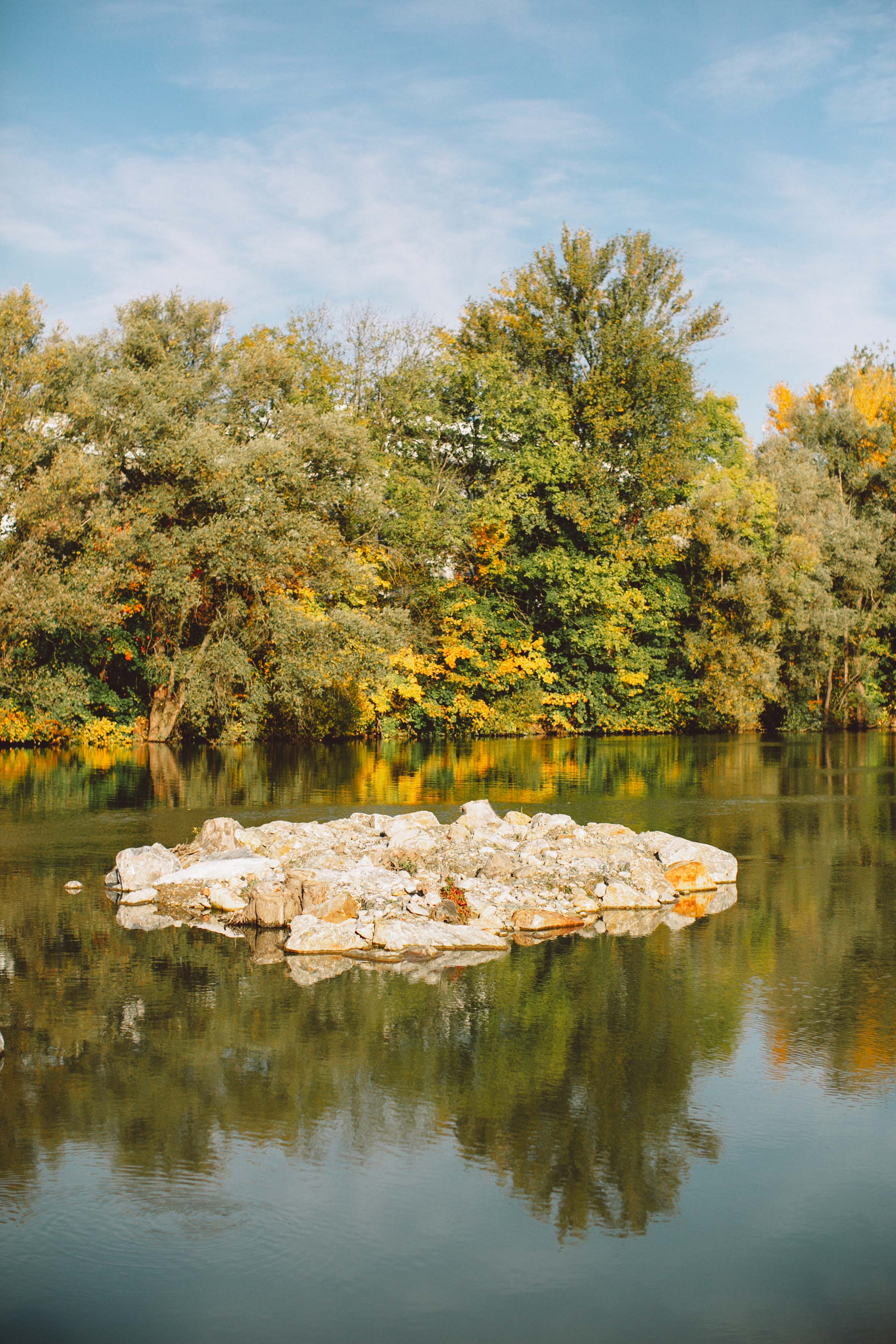 Die Augartenbucht im Herbst 2019