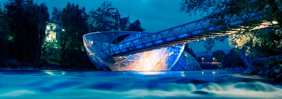 Murinsel bei Nacht Murinsel bei Nacht