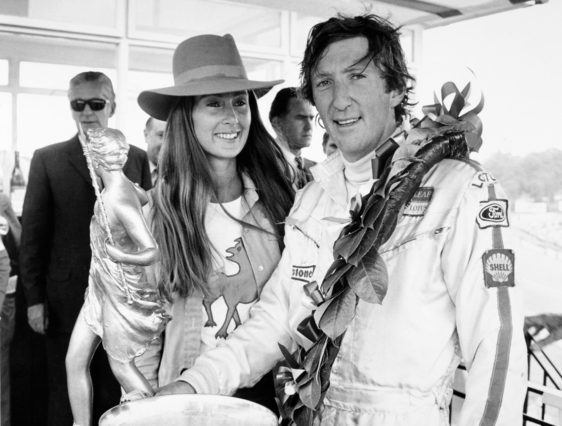 Jochen Rindt mit seiner Frau Nina.