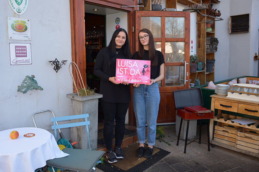 Tatjana Misic, Emely Pachole und das Gasthaus zur Steirerstub‘n sind bei der Aktion #luisaistda mit dabei