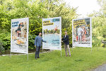 Bürgermeister Nagl (r.) und Vizebürgermeister Eustacchio (l.) eröffneten die Kampagne im Stadtpark. © Stadt Graz/Fischer Bürgermeister Nagl (r.) und Vizebürgermeister Eustacchio (l.) eröffneten die Kampagne im Stadtpark. © Stadt Graz/Fischer