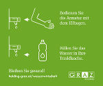 Dieser Aufkleber wird an den Trinkbrunnen angebracht. Dieser Aufkleber wird an den Trinkbrunnen angebracht.