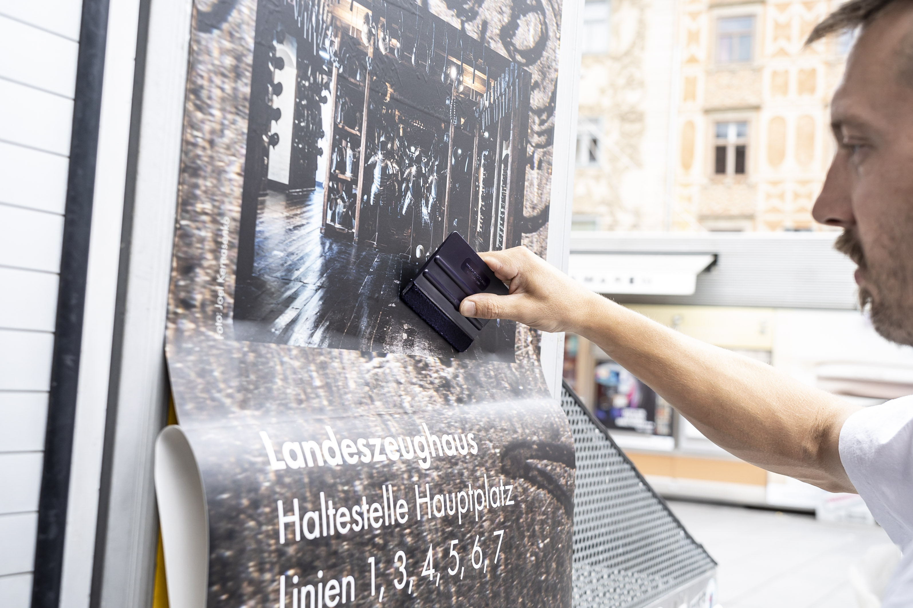 Die neu gestalteten Markstände am Hauptplatz