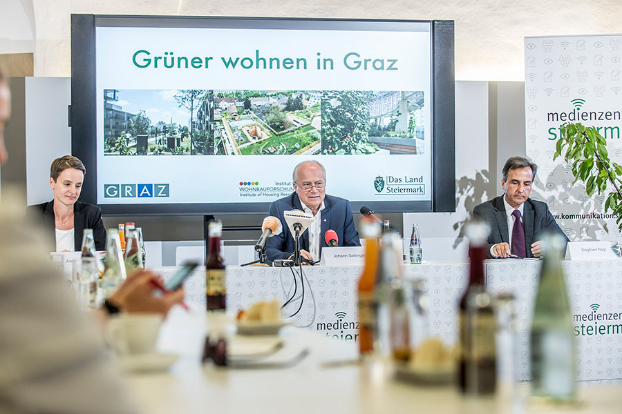 Dachgärten in Graz: Pressekonferenz im Medienzentrum des Landes