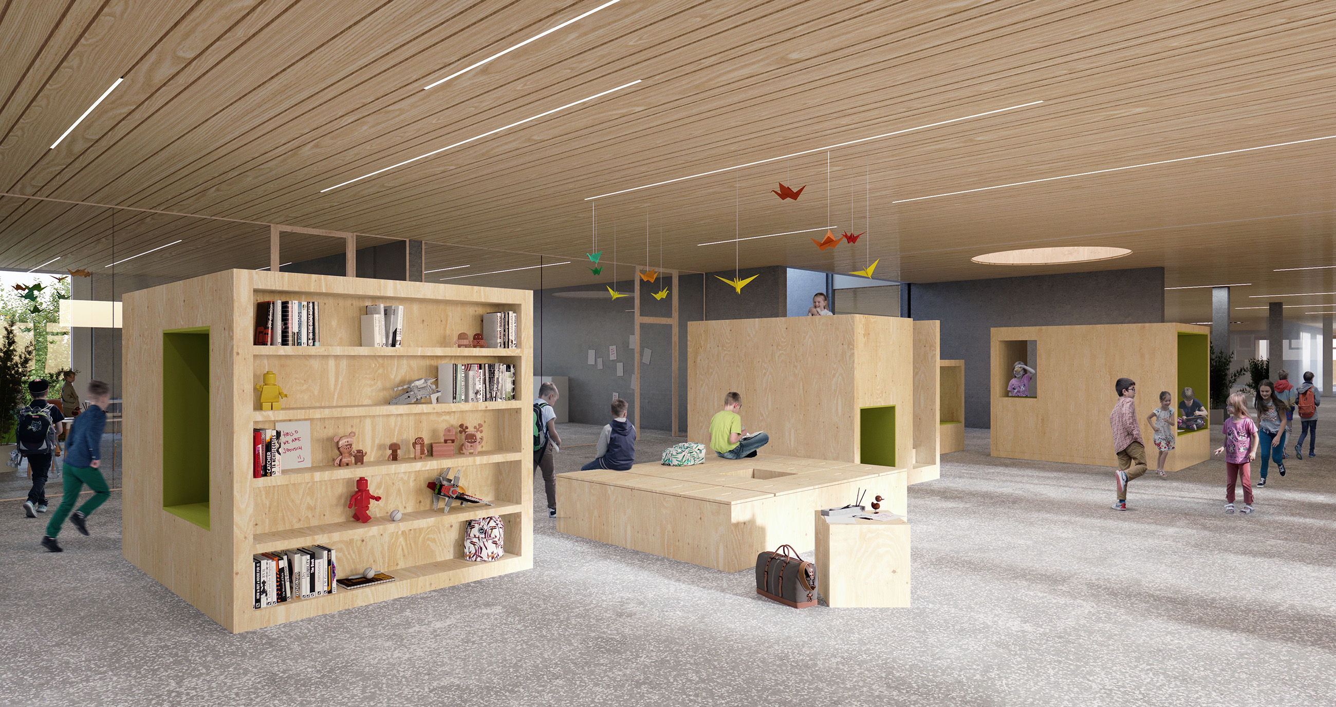 Rendering zum neuen Bildungscampus Puntigam © Franz und Sue ZT GmbH Rendering zum neuen Bildungscampus Puntigam