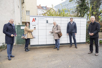 Offene Paketstation am Campus der TU Stremayrgasse © Stadt Graz/Fischer Offene Paketstation am Campus der TU Stremayrgasse © Stadt Graz/Fischer