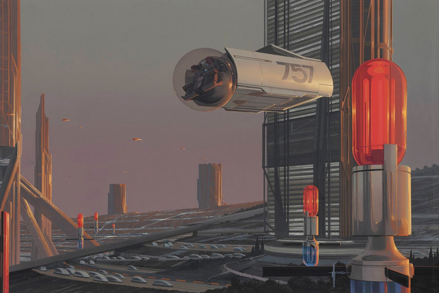 Future Urban Architecture, Syd Mead, 1979 © Syd Mead Future Urban Architecture, Syd Mead, 1979 © Syd Mead