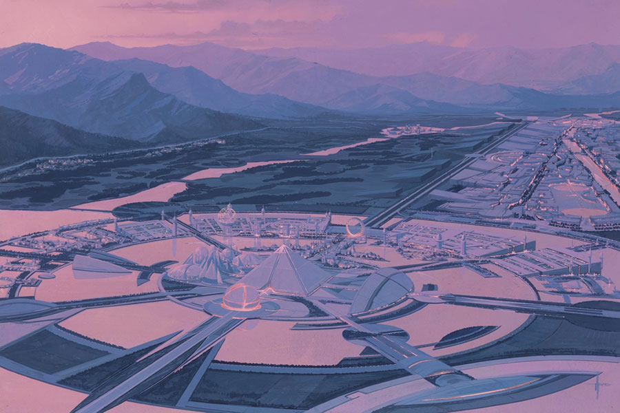Kangwa Aeriel, Syd Mead, 1996 © Syd Mead Kangwa Aeriel, Syd Mead, 1996 © Syd Mead
