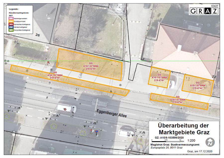 Nördlich der Eggenberger Allee © Stadtvermessungsamt Nördlich der Eggenberger Allee