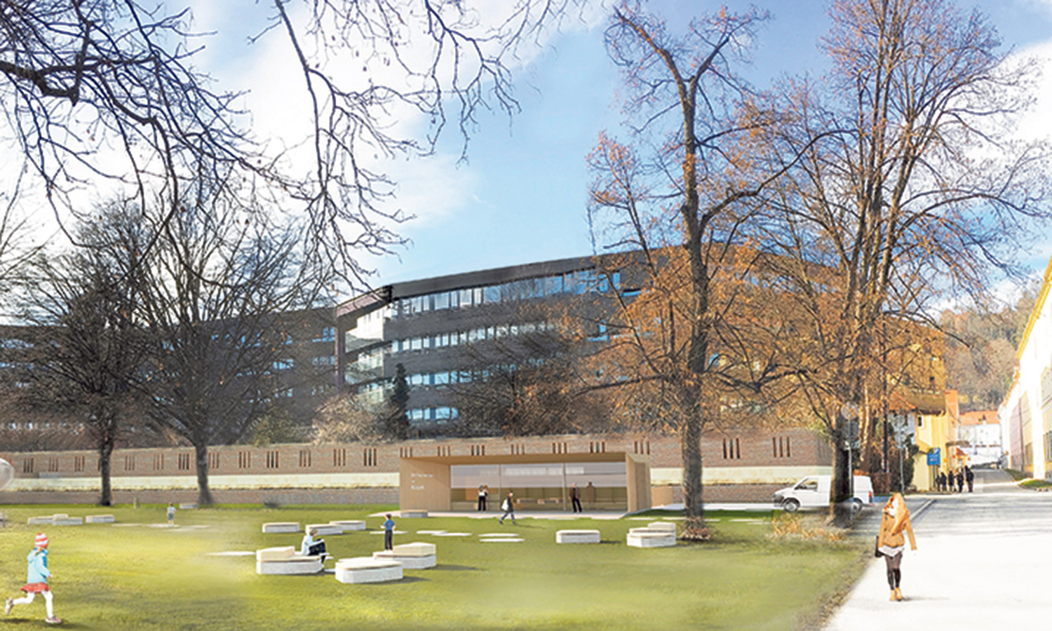 So wird der neue Grünraumstützpunkt im Stadtpark aussehen.