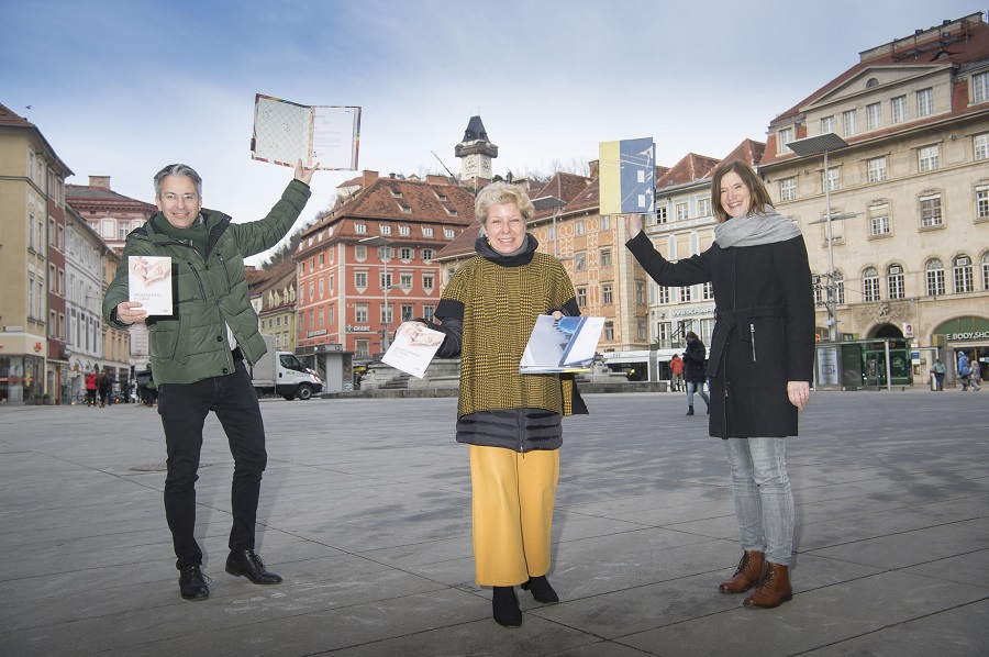 v.l.n.r.: Kurt Hohensinner, Ingrid Krammer, Ines Pamperl © Stadt Graz/Foto Fischer v.l.n.r.: Kurt Hohensinner, Ingrid Krammer, Ines Pamperl © Stadt Graz/Foto Fischer