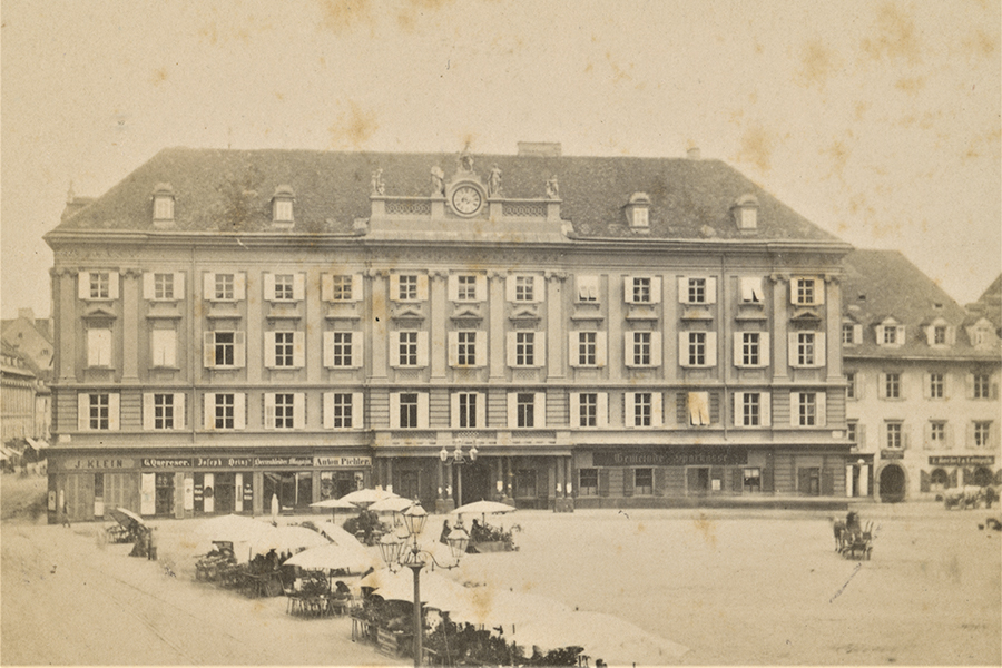 Das Rathaus im 19. Jahrhundert.