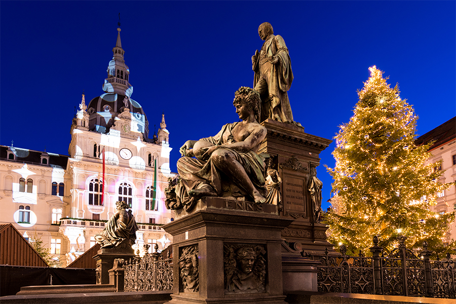 Der Erzherzog-Johann-Brunnen.