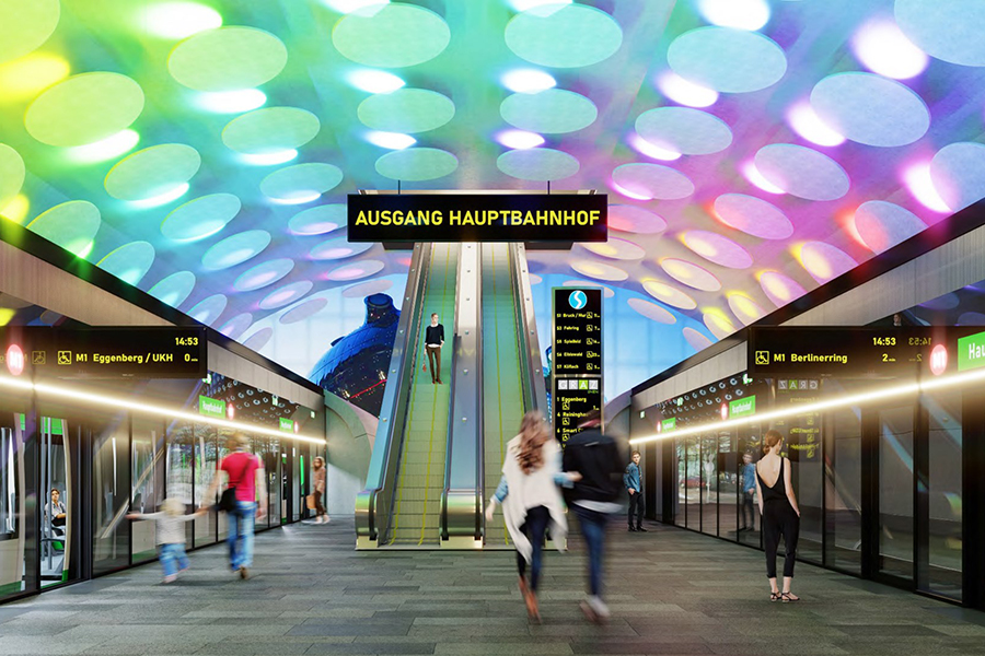 So könnte die Metro-Station am Hauptbahnhof aussehen.