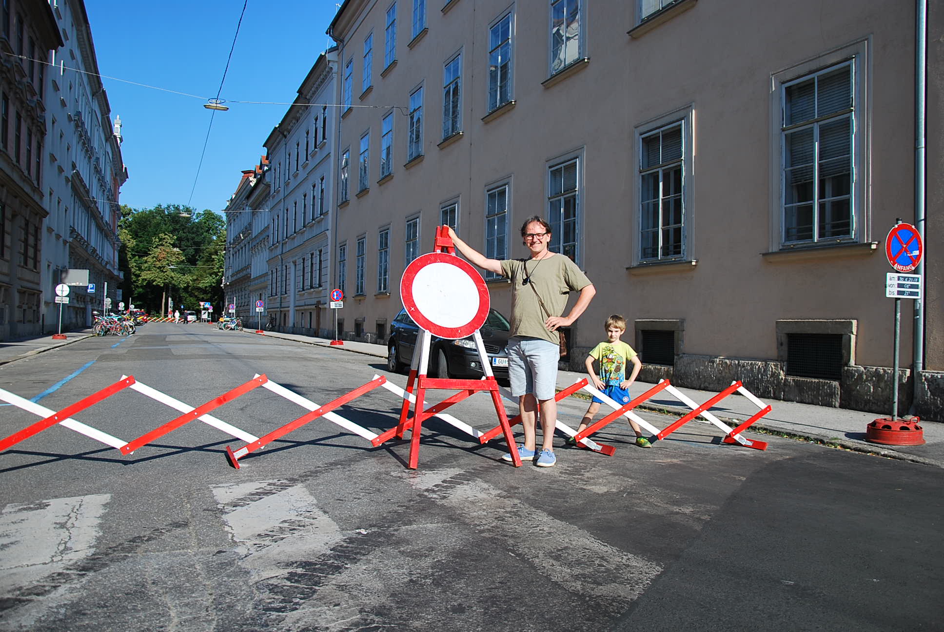 Temporäre Sperre, Afritschgasse 2018