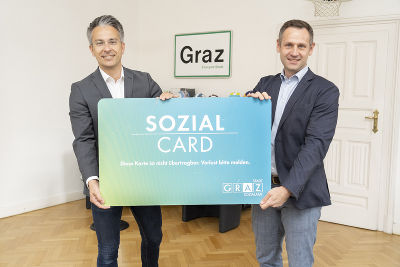 Sozialstadtrat Kurt Hohensinner, FPÖ-Klubobmann Armin Sippel © Stadt Graz/Fischer Sozialstadtrat Kurt Hohensinner, FPÖ-Klubobmann Armin Sippel