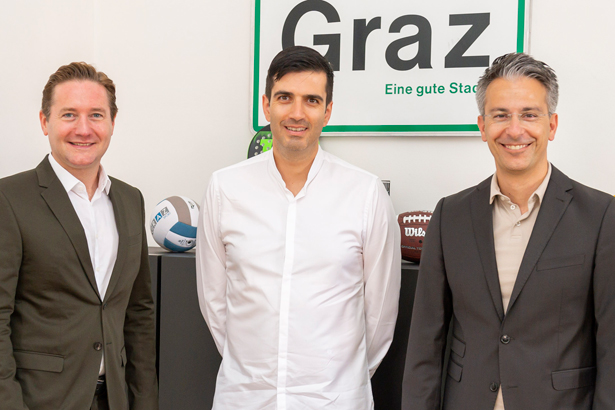Kommunikator Seppi Mantl, Christo Buschek und Stadtrat Kurt Hohensinner. © Stadt Graz/Fischer Kommunikator Seppi Mantl, Christo Buschek und Stadtrat Kurt Hohensinner.
