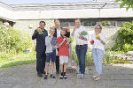 Michael Habjanic (Direktor der Sport-Mittelschule Bruckner), Bildungsstadtrat Kurt Hohensinner, Bundesrat und Arzt Karlheinz Kornhäusl, Barbara Pauli (Direktorin der Mittelschule Webling)