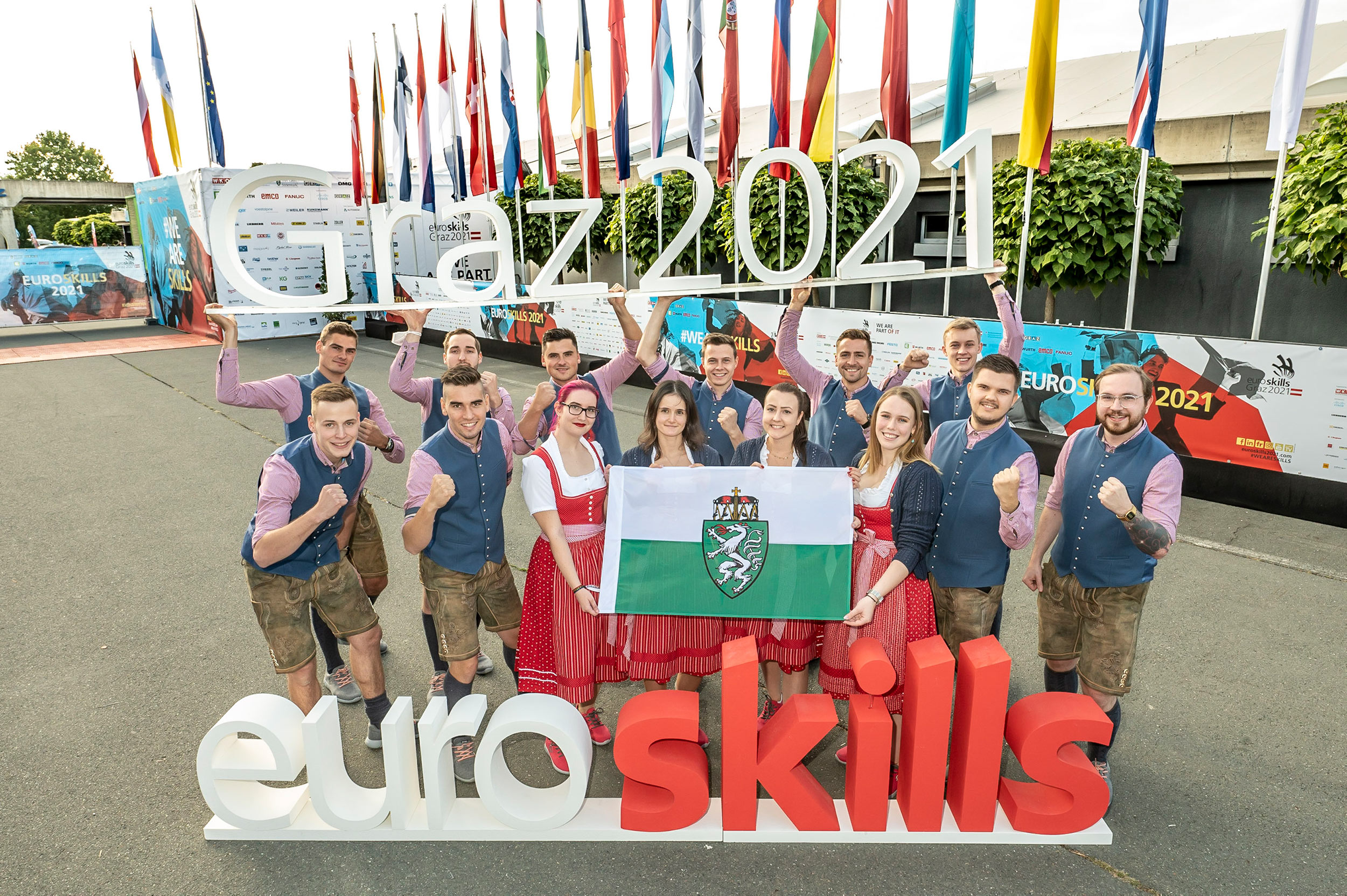 Das steirische EuroSkills-Team. Wer eine Medaille ergattern konnte, wird bei der morgigen Closing Ceremony bekanntgegeben.