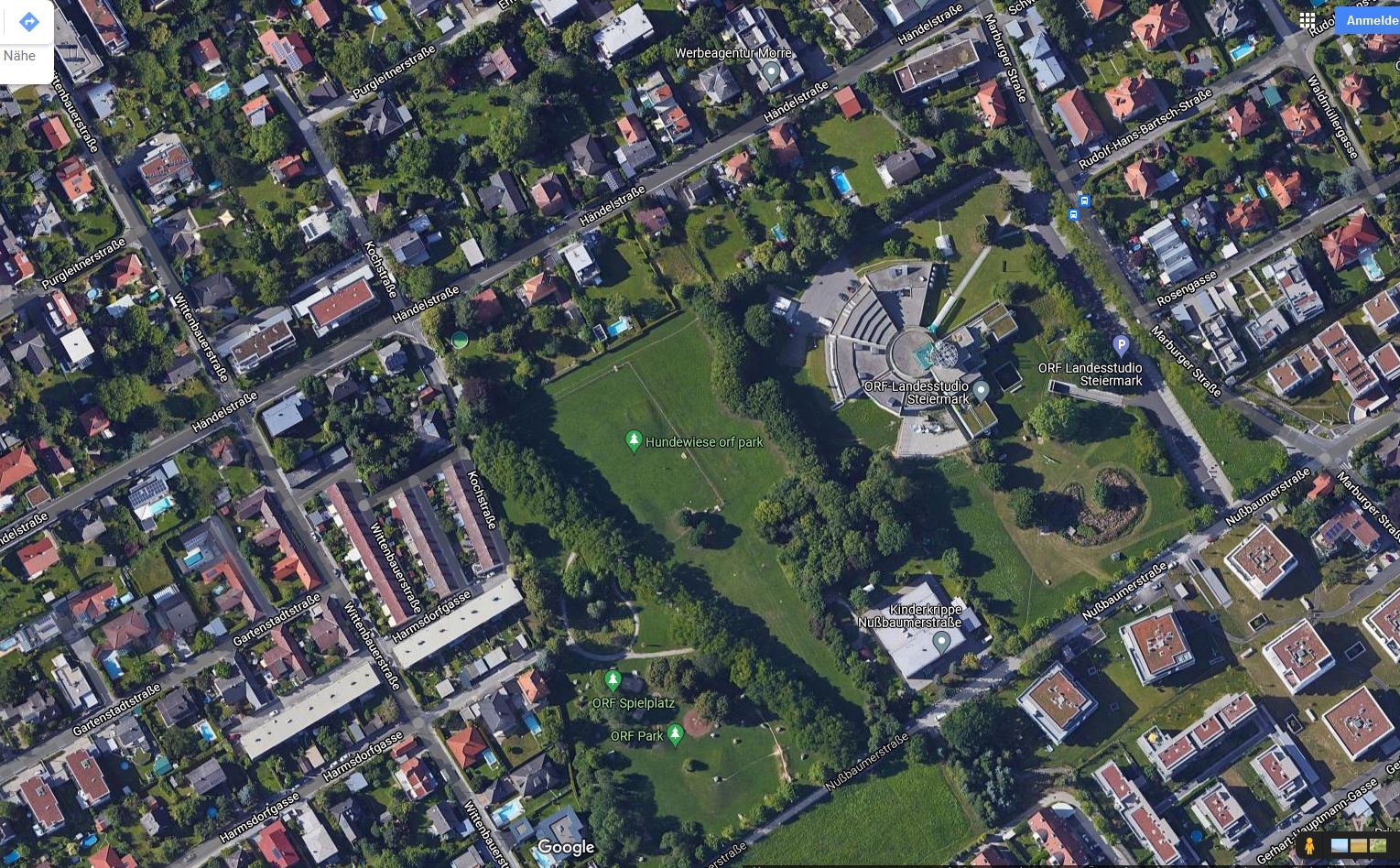 Luftbild ORF Park