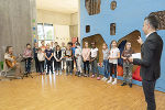 Bildungsstadtrat Kurt Hohensinner bei der Eröffnung der ausgebauten Volksschule Murfeld.