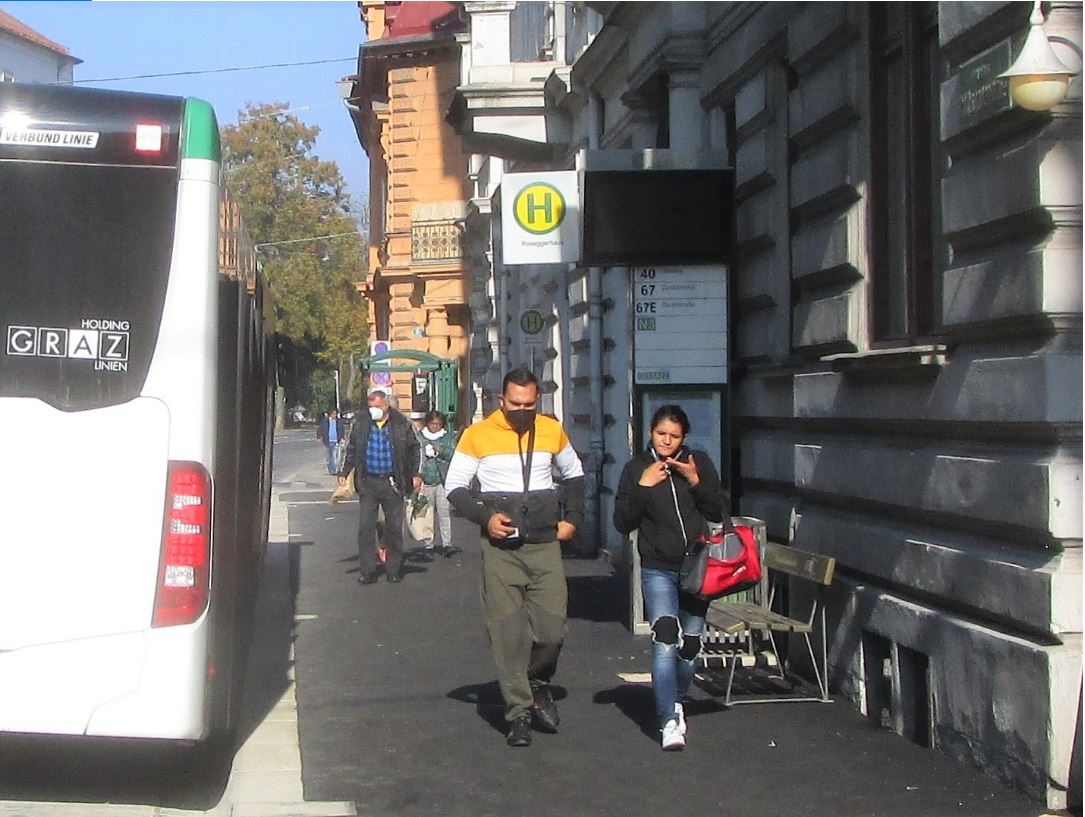 Bushaltestelle Roseggerhaus © Stadt Graz/Wehap Bushaltestelle Roseggerhaus