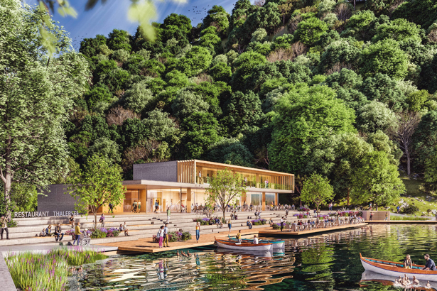Das Restaurant am Thalersee wird künftig von Manuel Köpf und Andreas Knünz (WIRR) betrieben werden. © Pittino & Ortner ZT GmbH Das Restaurant am Thalersee wird künftig von Manuel Köpf und Andreas Knünz (WIRR) betrieben werden.