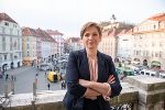 Vizebürgermeisterin Judith Schwentner hält bei der Auftaktveranstaltung der „StadtDialoge" einen Impulsvortrag zum Thema „Schwerpunkte der Stadtentwicklung".