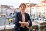 Vizebürgermeisterin Judith Schwentner lifert bei der Auftaktveranstaltung der "StadtDialoge" einen Impulsvortrag zum Thema „Schwerpunkte der Stadtentwicklung".
